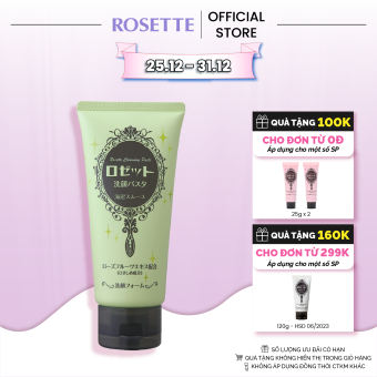 Sữa Rửa Mặt Thu Nhỏ Lỗ Chân Lông Rosette Face Wash Pasta Sea Clay Smooth 120g