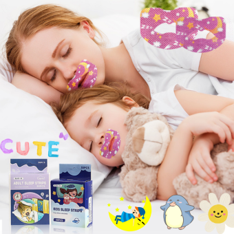 Hộp miếng dán miệng chống ngáy ngủ dùng cho người lớn và trẻ em, vật liệu thân thiện. Miếng dán khép miệng chống ngáy
