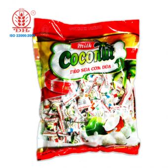 Kẹo dẻo sữa phủ cơm Dừa Đức Hạnh Túi 400g-Hàng Chuẩn Công Ty Đức Hạnh-đồ ăn vặt-tết-tết 2022