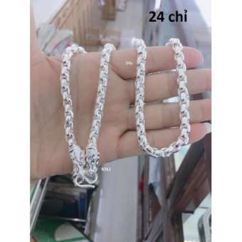 Dây chuyền nam bạc ta 24 chỉ đầu rồng sang trọng