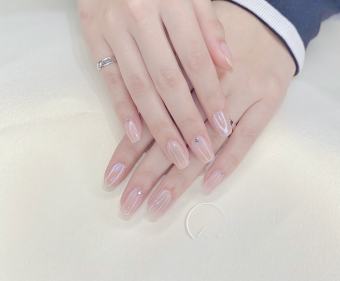 Nail Box > Móng up thạch hồng đơn giản nhẹ nhàng Làm theo số đo và mẫu yêu cầu hoặc mẫu có săn