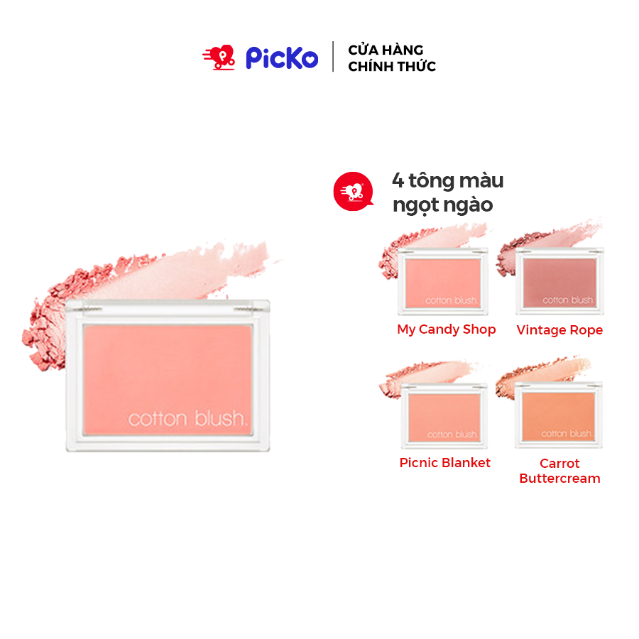 Phấn má hồng missha cotton mix blusher 11g picko