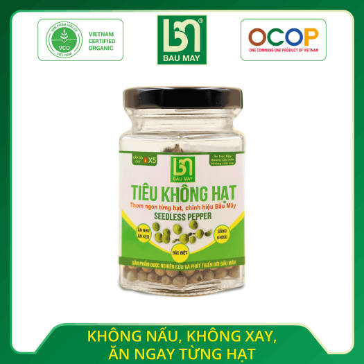 Tiêu không hạt hữu cơ Bầu Mây - Giúp kích thích ăn uống và cải thiện hệ tiêu hóa như chống nôn, chống cảm lạnh, làm ấm bụng