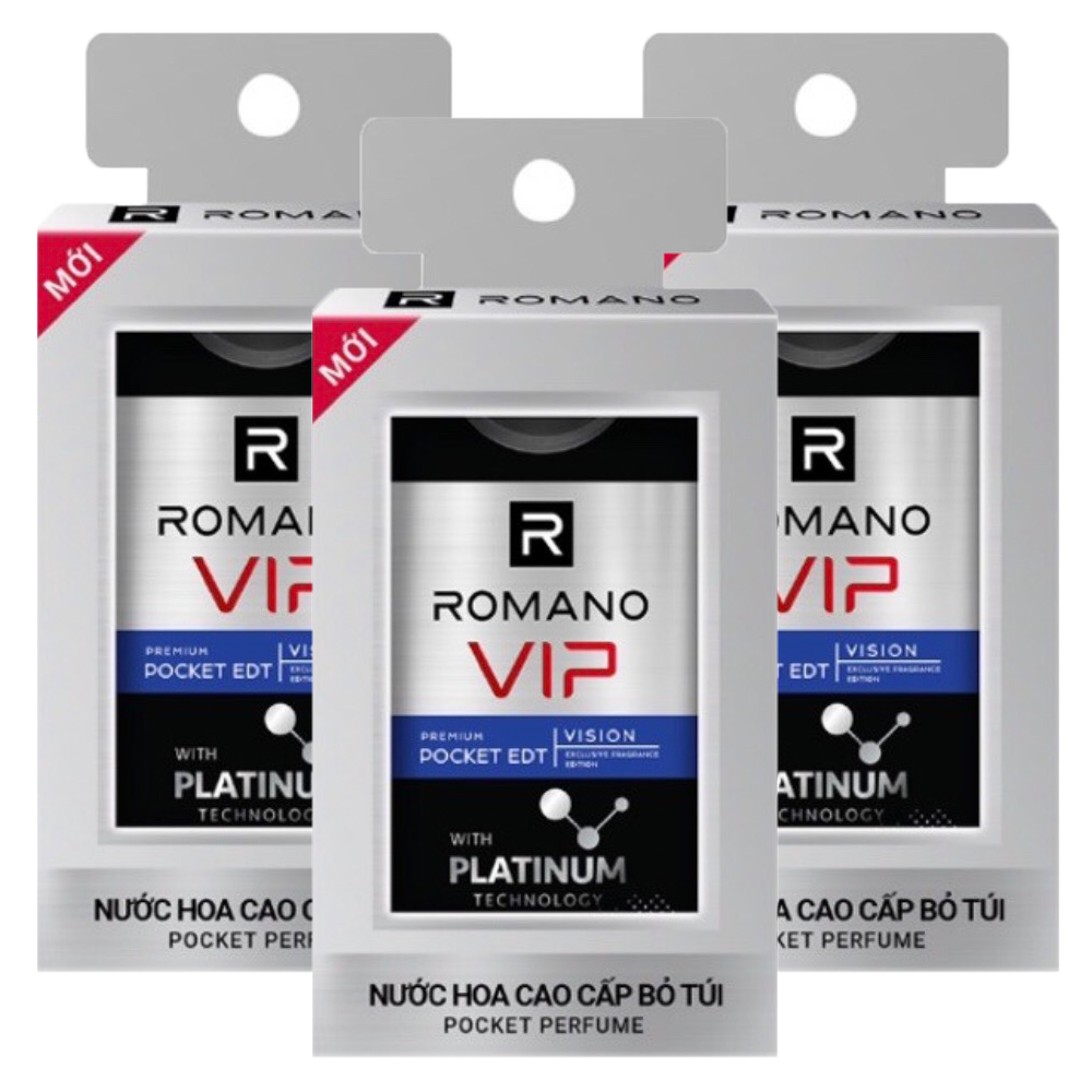 Combo 3 Nước Hoa Bỏ Túi Romano Vip Vision 18ml/chai