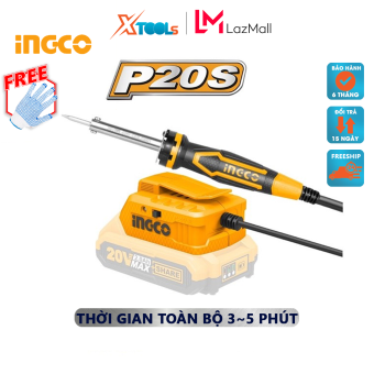 Mỏ hàn dùng pin 20v Ingco CSILI2001 | thân máy hàn chì dùng pin làm nóng chảy chì hàn để thực hiện các mối nối trên bảng mạch in PCB hoặc nối các chi tiết kim loại  [XTOOLS][CHÍNH HÃNG]