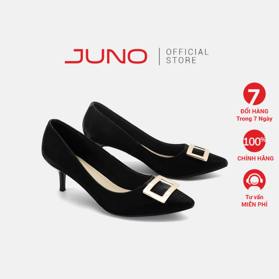 Giày Cao Gót Nữ 5cm Thời Trang JUNO Mũi Nhọn Gót Thanh CG05107