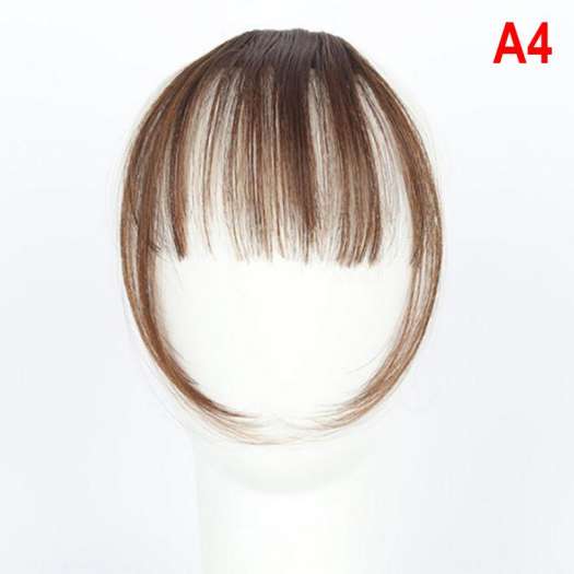 MEIY Clip Trong Phần Mở Rộng Tóc Fringe Cắt Tóc Mái Phía Trước W/Đền Tóc