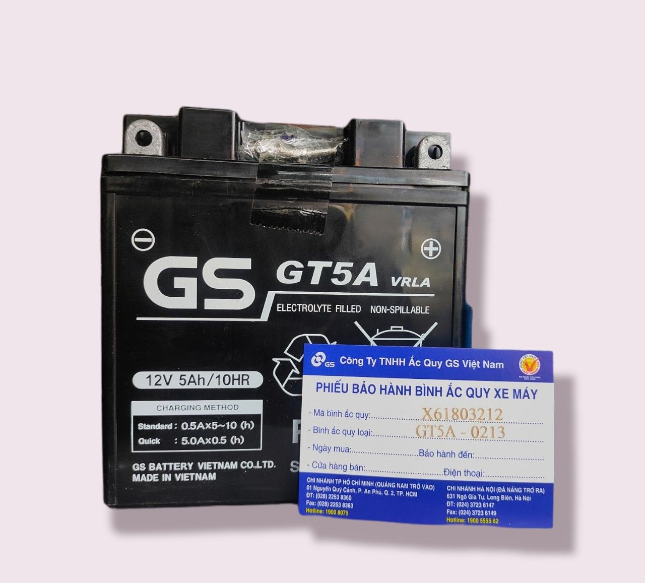 Bình ắc quy khô cao gs gtz5s dành cho xe dream và wave