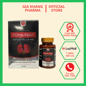 Toha Fast hỗ trợ điều ngừa sỏi mật, sỏi tiết niệu, giúp lợi tiểu, lợi mật hộp 60 viên