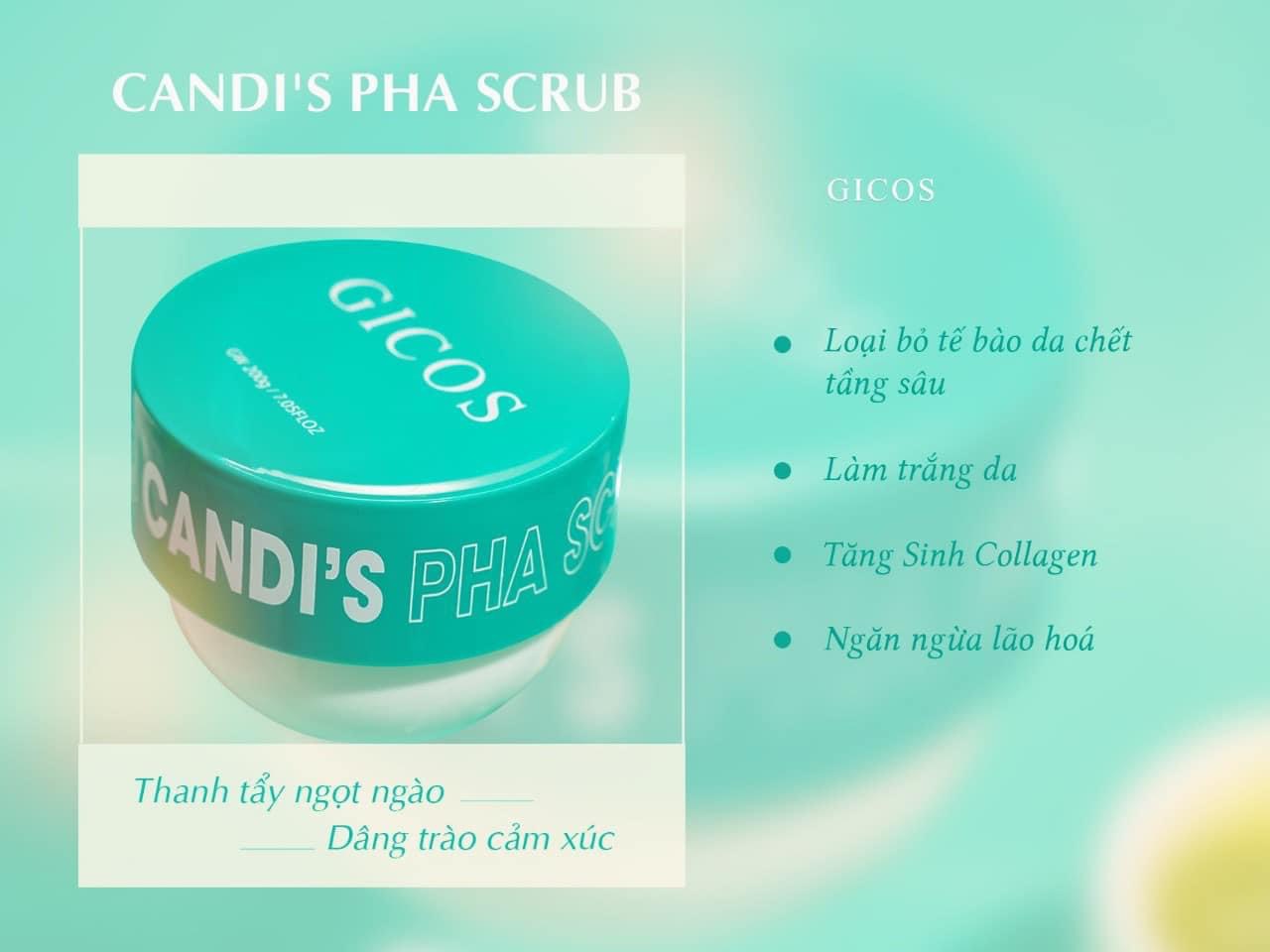 Kẹo thanh tẩy tế bào gicos candi’s pha scrub