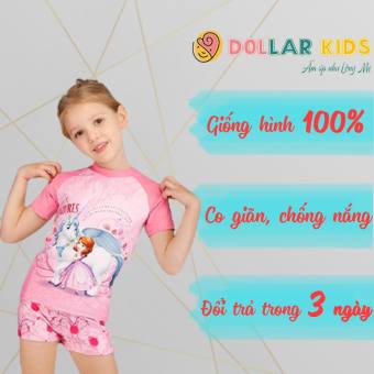 Bộ đồ bơi cho bé gái, set đồ đi biển, đồ bơi bé gái D17_CÔNG CHÚA HỒNG