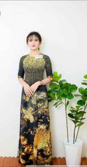 Áo dài truyền thống may sẵn kèm quần