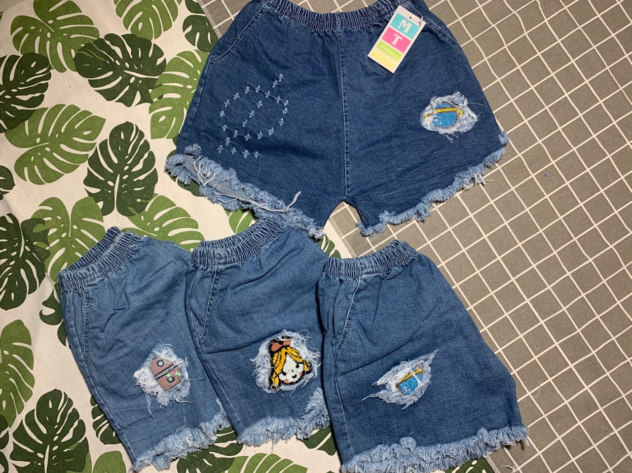 Quần short, quần đùi jean nữ thời trang lưng thun dễ mặc