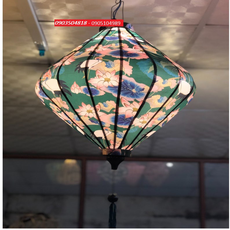 Đèn lồng hội an hình bánh ú 50cm, 70cm - vãi phi 3d kháng mưa - dùng trang trí ngoài trời, nhà cửa, nhà hàng, khách sạn, đền chùa