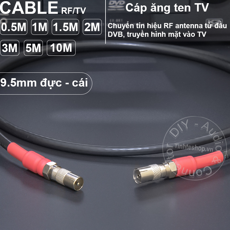 Dây anten đực cái DIY 0.5 mét đến 10 mét - Cáp nối cho anten TV Đầu thu DVB