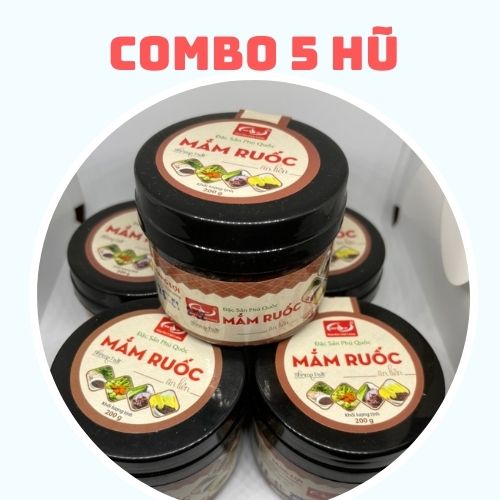 Mắm ruốc ăn liền sáng lợi phú quốc - combo 5 hũ 200 gram