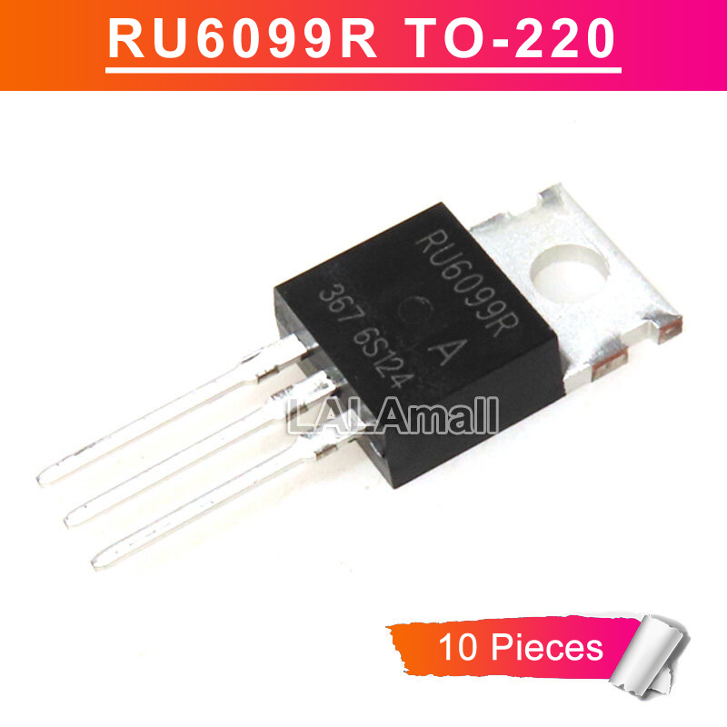 10 bóng bán dẫn mosfet ru6099r to-220 ru6099 to220 n-channel 60v/120a nguyên bản mới