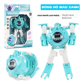 Đồ chơi đồng hồ biến hình siêu nhân robot trẻ em cho bé có đèn - Robot biến hình