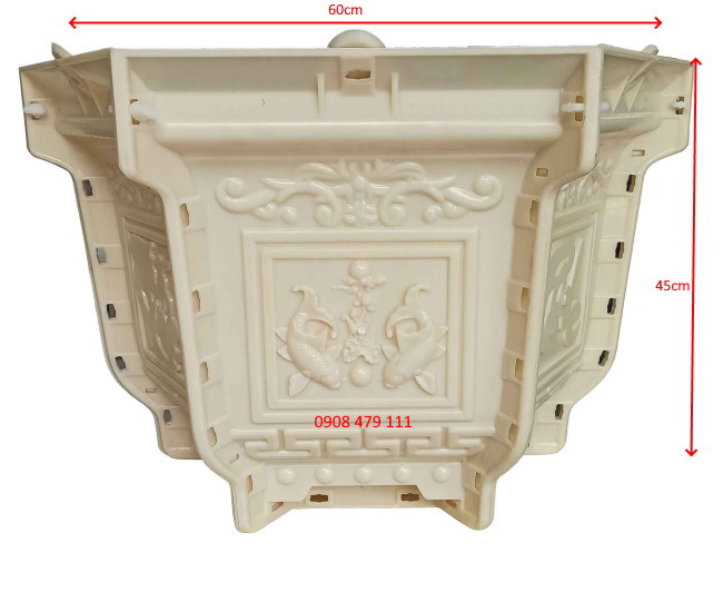 KHUÔN CHẬU LG60 CAO 45CM ABS CÓ MẪU SEN, PHÚC LỘC THỌ, CÁ CHÉP TÀI LỘC