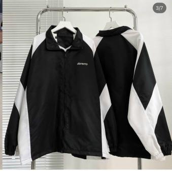 Áó khoác dù gió 2 lớp from rộng chất dù gió hai lớp dày dặn DERERRO, Áo khoác dù gió form rộng nam nữ chất dù hai lớp