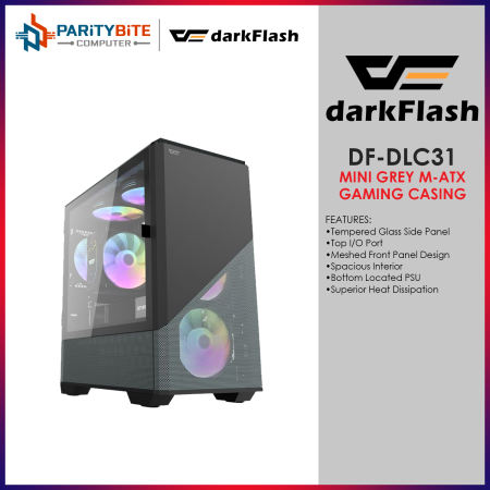 Darkflash DLC31 Mini Grey mATX Gaming PC Case