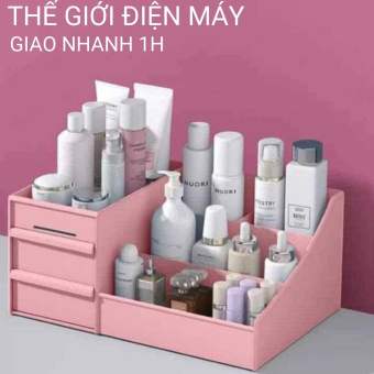Kệ đựng mỹ phẩm đa năng bằng nhựa Cao cấp 2 tầng nhiều ô đựng mỹ phẩm, văn phòng phẩm...