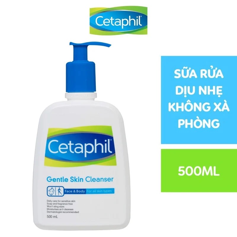 Sữa rửa mặt làm sạch dịu nhẹ không xà phòng Cetaphil Gentle Skin Cleanser 500ml
