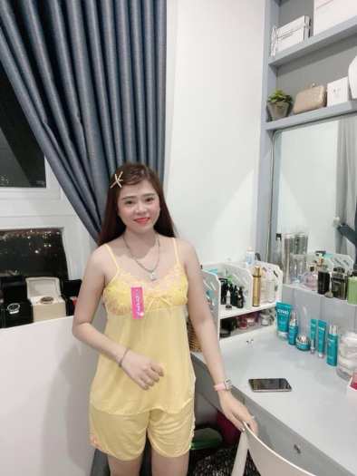 ĐỒ NGỦ THUN LẠNH 2 DÂY PHỐI REN DỄ THƯƠNG-MẪU MỚI HOT