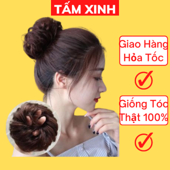 Búi rối tóc giả thời trang trung niên dầy đẹp