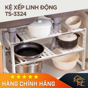 Kệ nhà bếp kệ chia ngăn tủ bếp kệ để bồn rửa chén kệ đa năng (Đài Loan) TS-3324