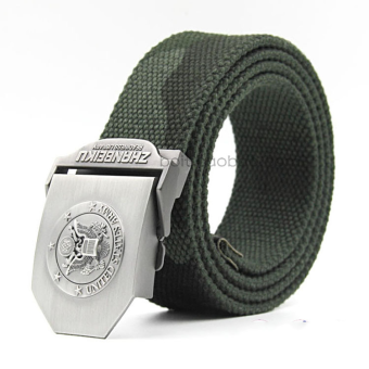 Thắt Lưng Nam Vải Dù Phong Cách Lính - Nịt Nam Vải Bố Mỹ Siêu Bền Đầu Quốc Huy Nga