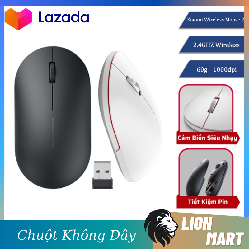 Chuột không dây Xiaomi Gen 2 2022 Siêu êm, Siêu mượt, Không có tiếng nút bấm