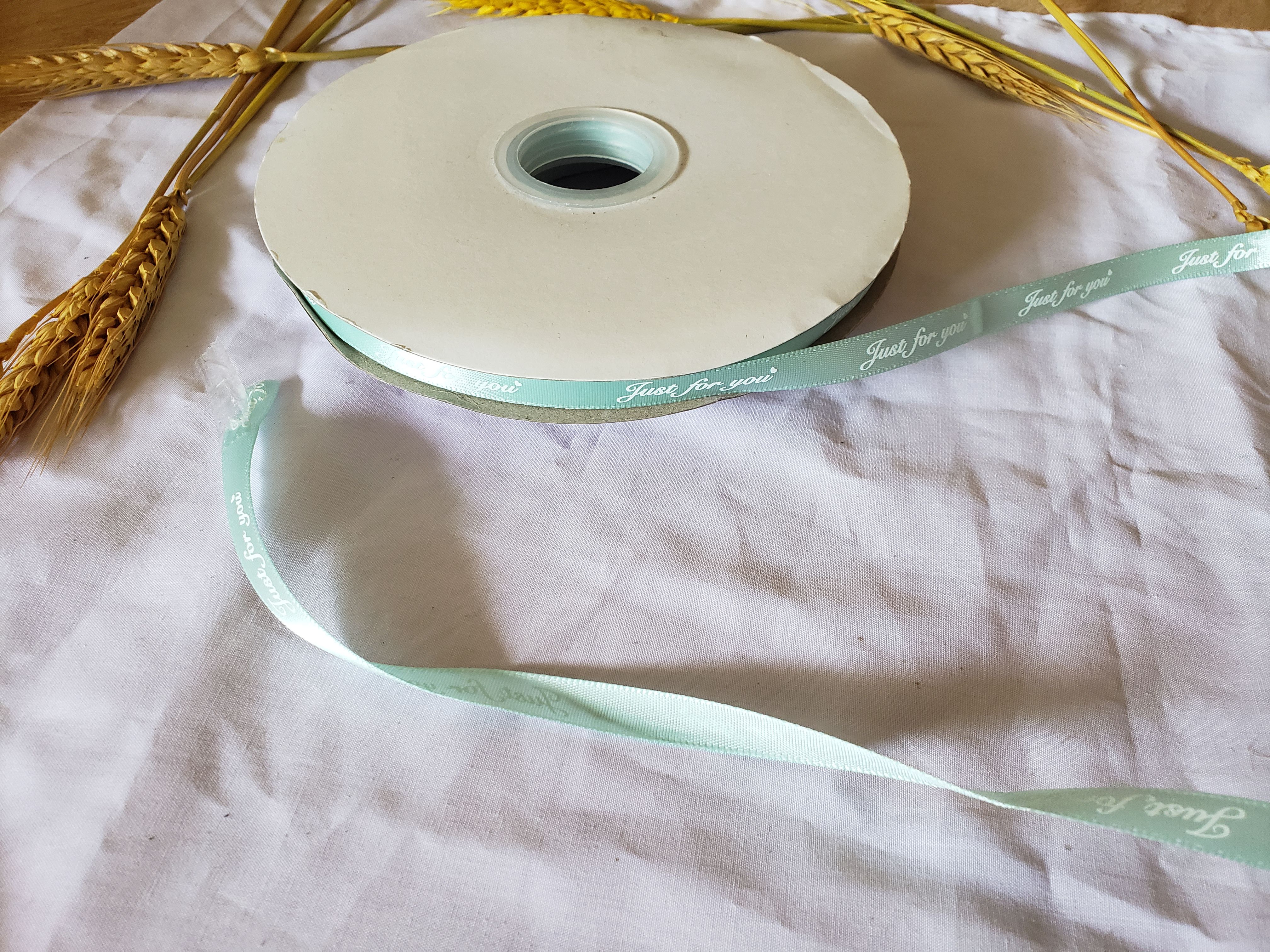 Dây ruy băng lụa in chữ Just for you bản 1cm