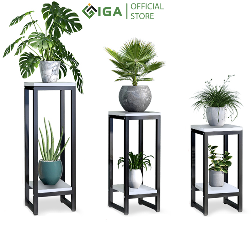 Kệ đê chậu hoa, kệ sắt đê cây cảnh - gm48