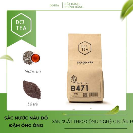 Trà đen viên chuyên dùng pha chế trà sữa truyền thống, trà trái cây, đậm trà, sắc nước nâu đỏ bắt mắt - 100G Dotea B471