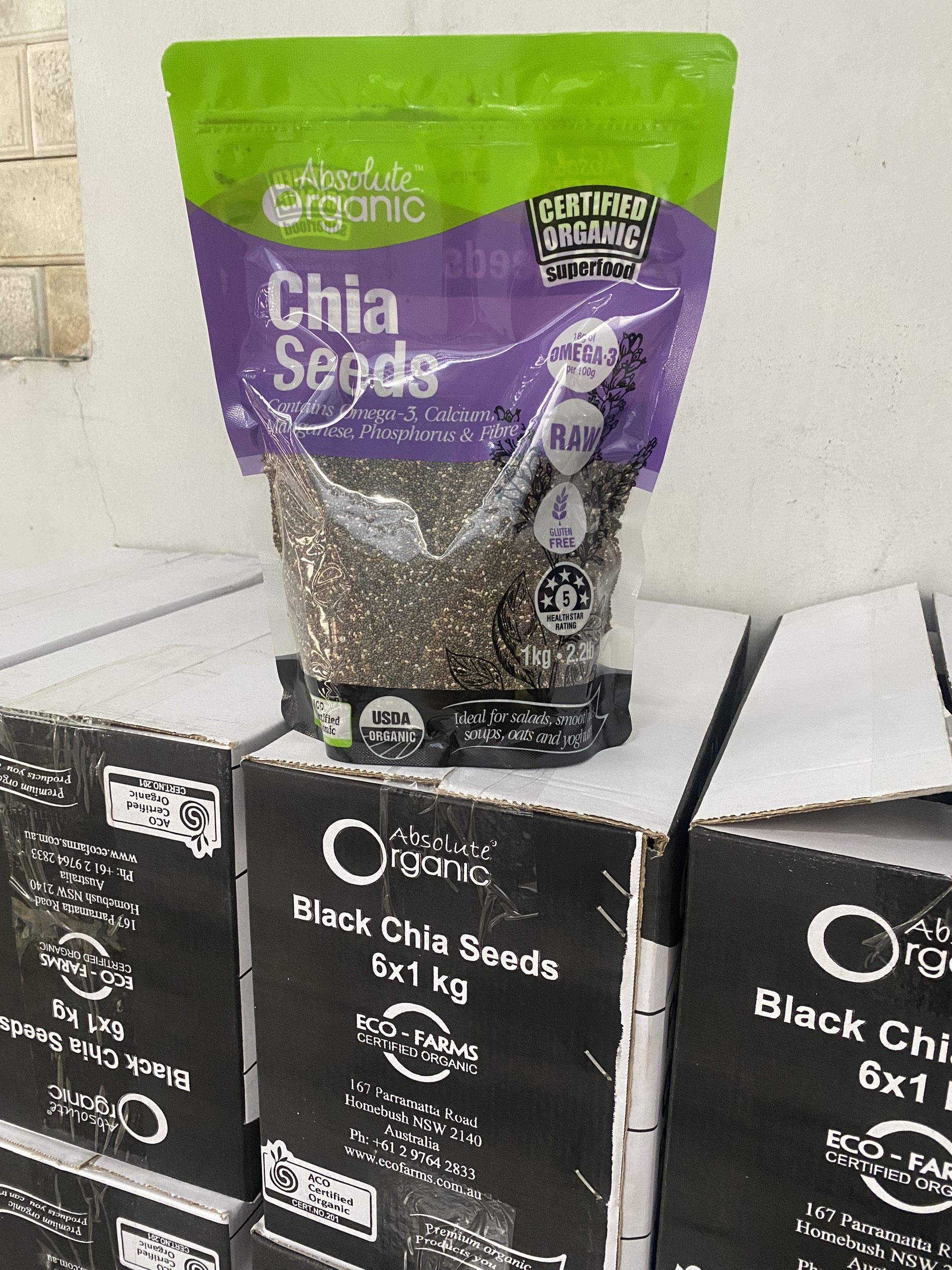 Hạt chia úc 1kg absolute organic hữu cơ ♥️ freeship ♥️ chuẩn chất lượng hạt sạch - đều - đẹp giảm cân ăn kiêng