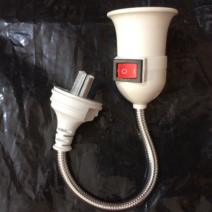 Đuôi đèn có công tắc 20cm uốn cong - mp575