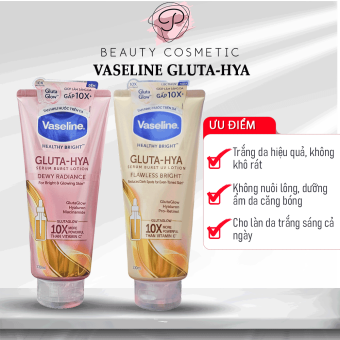 Kem Dưỡng Thể Vaseline Gluta-Hya Trắng Da Ngày Đêm Hiệu Quả Sau 7 Ngày 330ml
