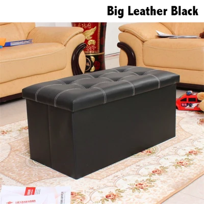 Ottoman Storage Box / Fabric and PU Leather Series /Sofa Seat Stool Organizer Bench Home Living (3)