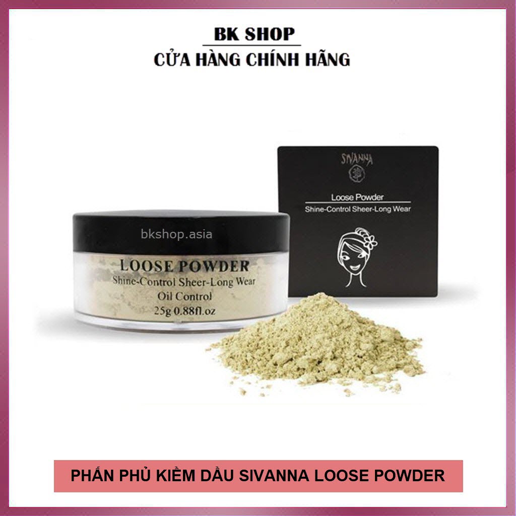 [Thái Lan]  Phấn Phủ Sivanna Loose Powder Kiềm Dầu Dạng Bột F010