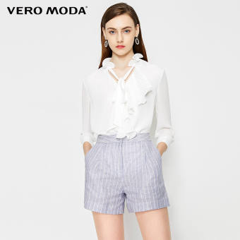 Quần Soóc Sọc Vải Lanh Vero Moda Cho Nữ, 319215518