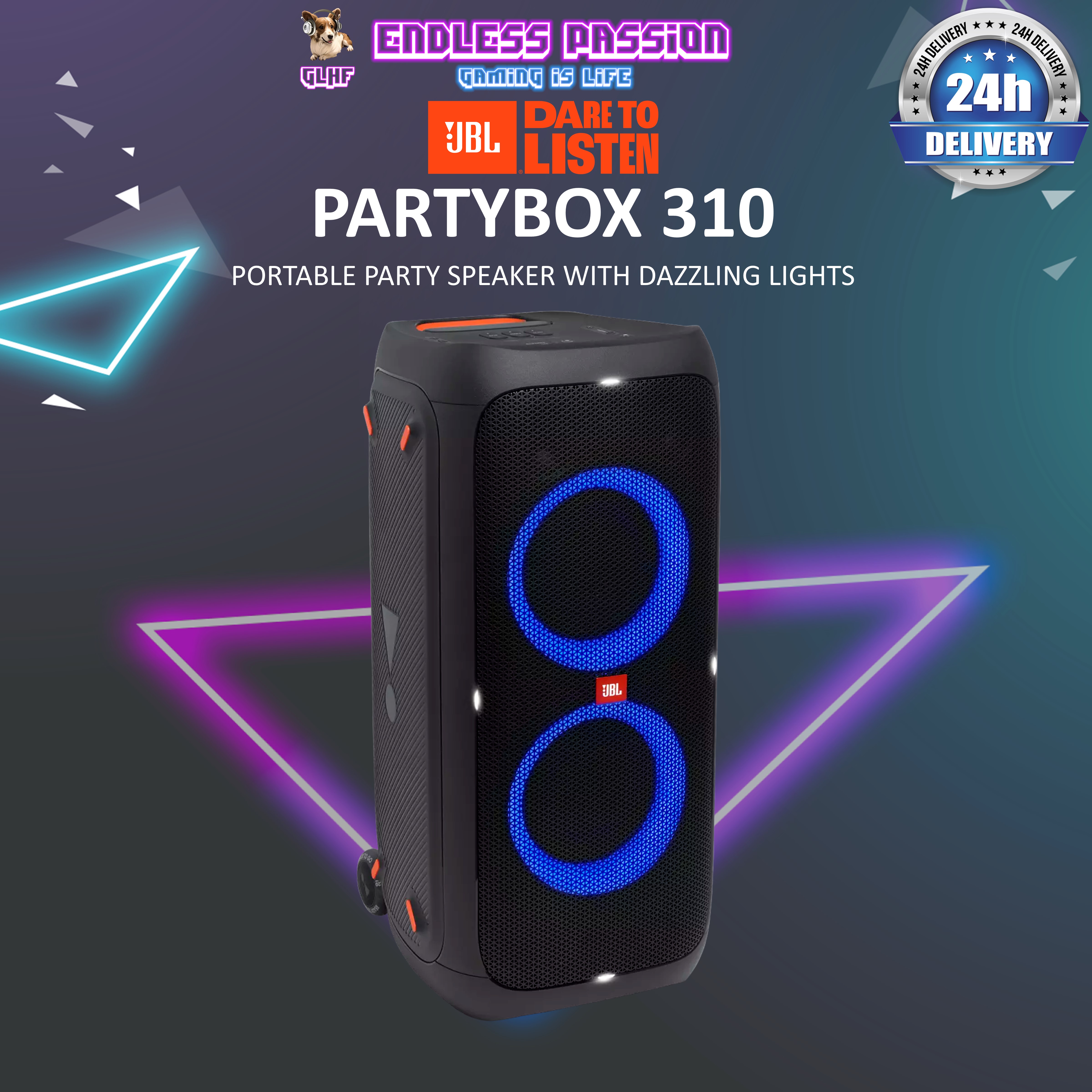 Jbl Partybox 310 Portable Party Speaker With Dazzling Lights & 18