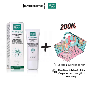 MartiDerm The Originals Proteos Screen SPF50+ Fluid Cream – Kem Chống Nắng Phổ Rộng Toàn Diện Ngừa Lão Hóa – 40ml