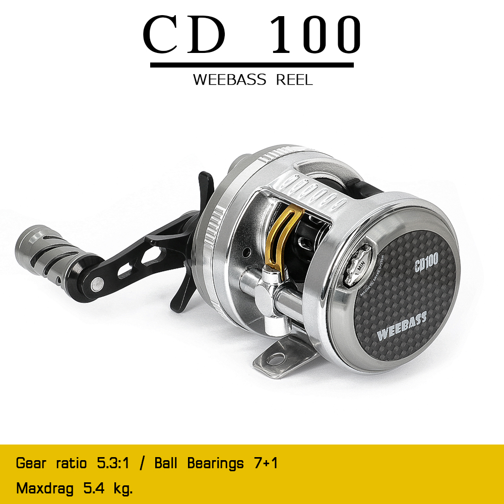 อุปกรณ์ตกปลา WEEBASS รอก - รุ่น CD เบอร์ 100/101 (ขวา/ซ้าย) รอกตกปลา รอกเบททรงกลม ราคา 2,390 บาท*ส่งฟรี