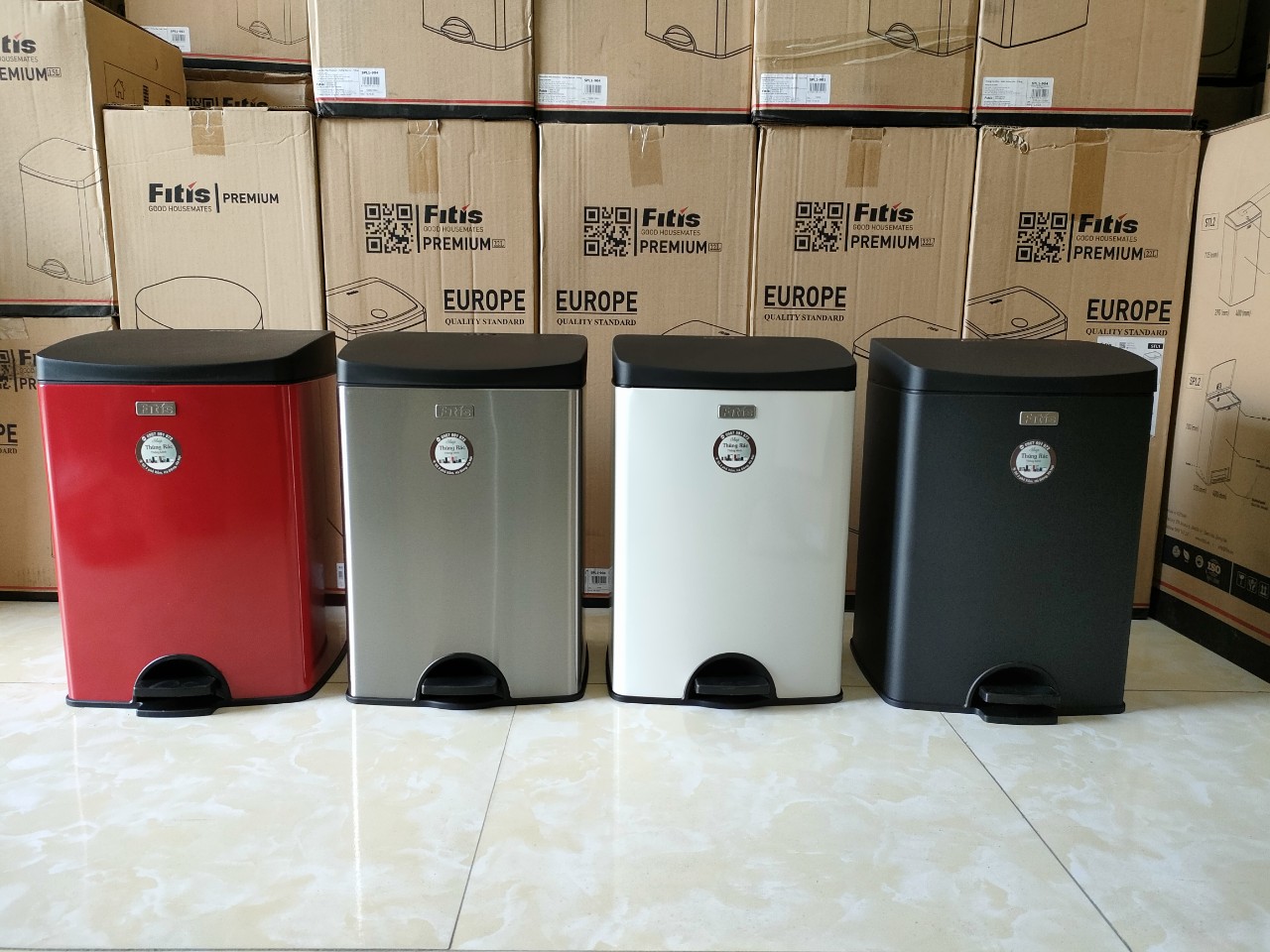 Thùng Rác 15l Inox Cao Cấp Thùng rác nhà bếp