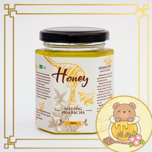 Mật Ong Hoa Bạc Hà 180ml [Nguyên Chất 100%]