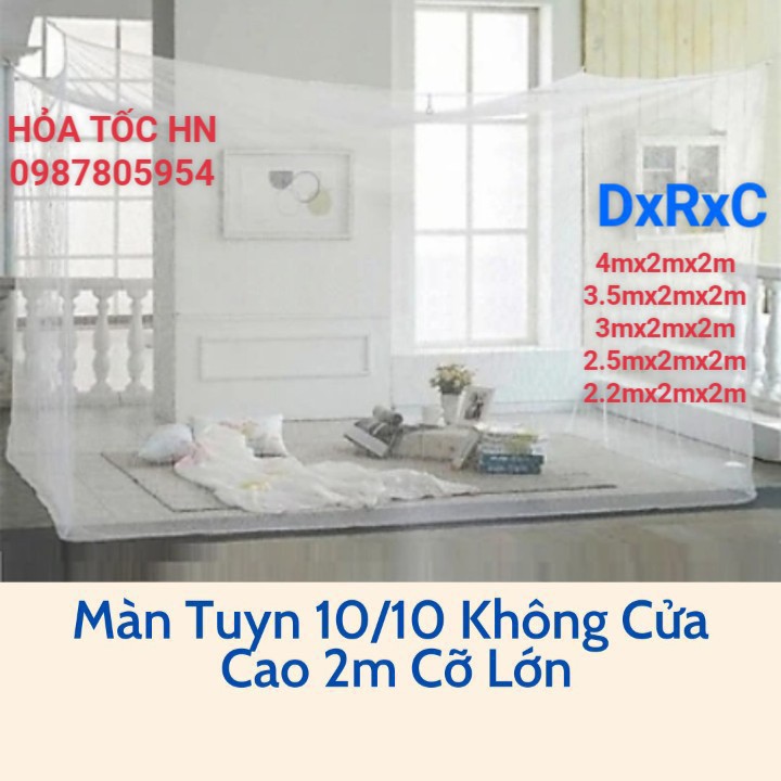 Màn 10/10 ɡhép Giường 4m x 2m, 3.5m x 2m, 3m x 2m, 2m5 x 2m Loại Dày, Mùng Tuyn Màn Tuyn Chống Muỗi Ghép 2 Giường Đủ Kích Thước