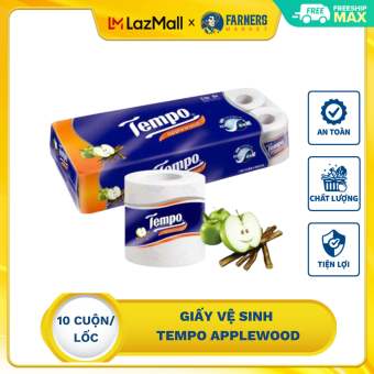 Giấy vệ sinh Tempo Applewood (10 Cuộn/Lốc)