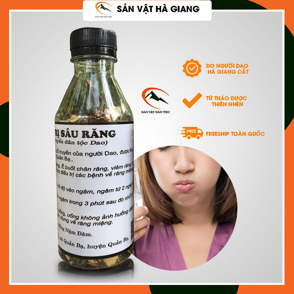Thảo dược sâu răng gia truyền người Dao lọ 250ml,  chăm sóc răng miệng
