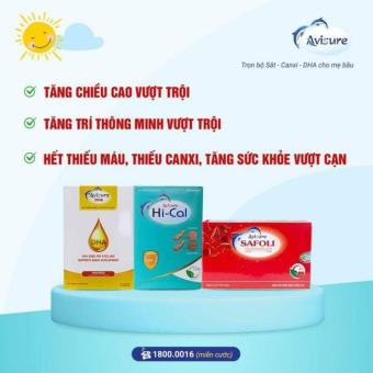 Bộ ba Avisure Safoli , Avisure Hical, Avisure DHA bổ sung đầy đủ dưỡng chất cho mẹ bầu một thai kỳ khỏe mạnh, hạnh phúc